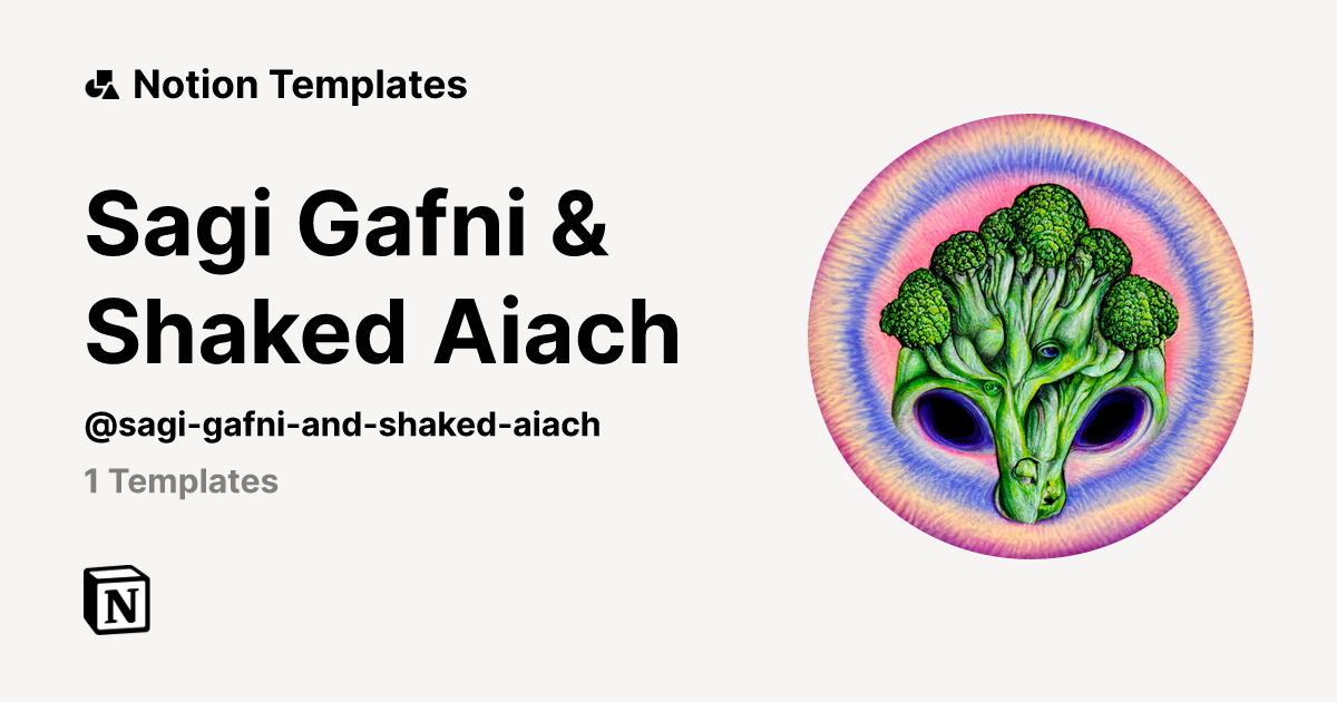 Sagi Gafni & Shaked Aiach Notion Template Creator