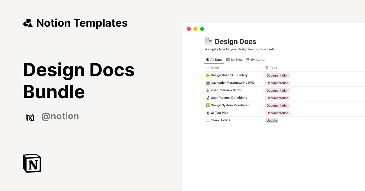 Design Docs Bundle 2024 Template | Notion Marketplace