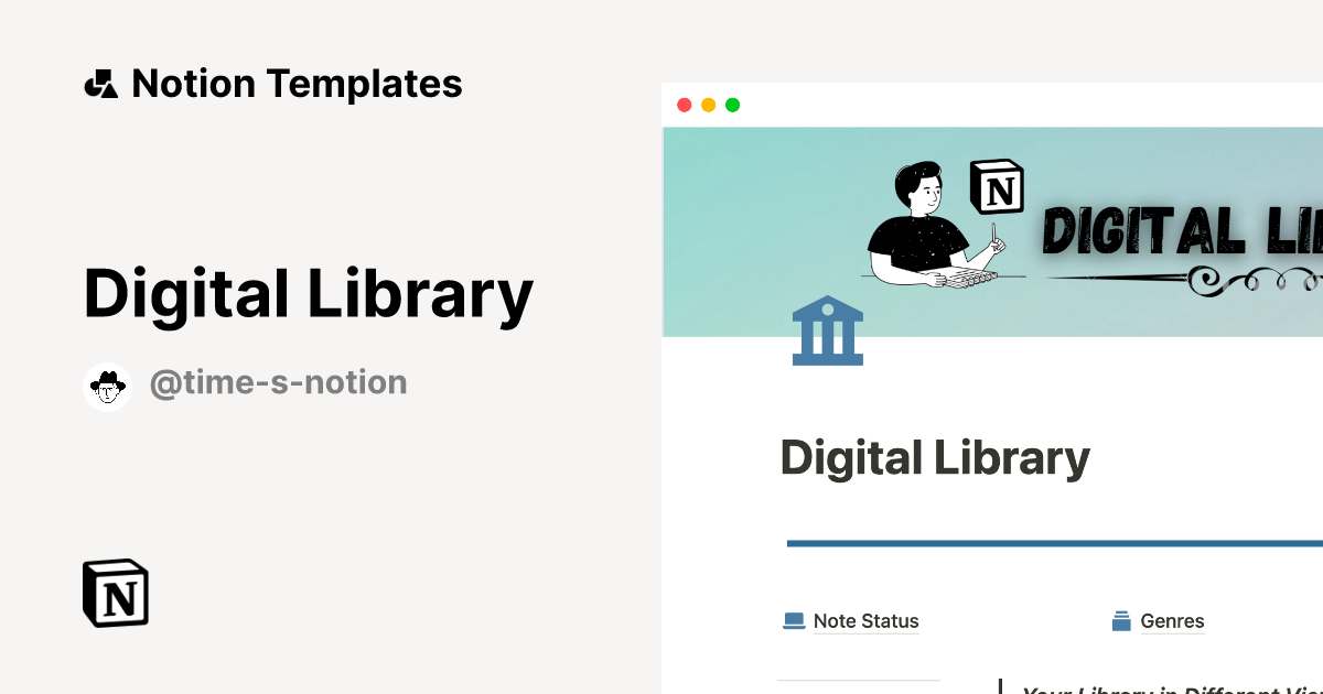 Digital Library Notion Template