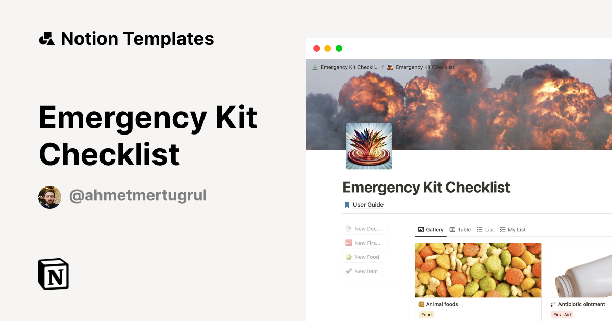 Emergency Kit Checklist