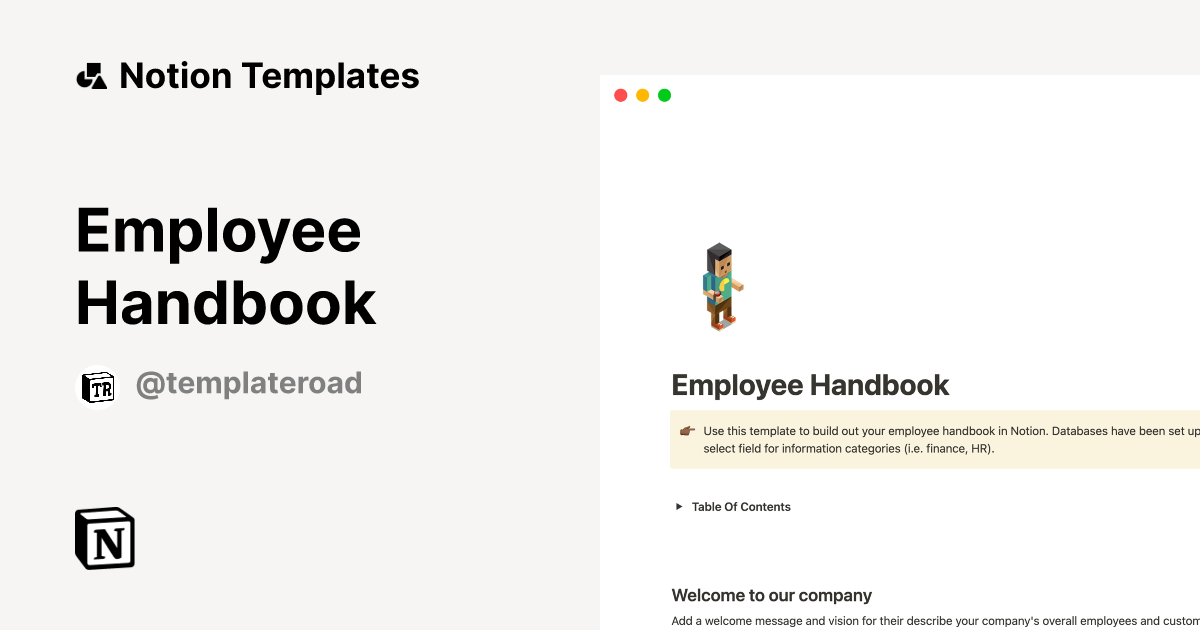 Employee Handbook Notion Template