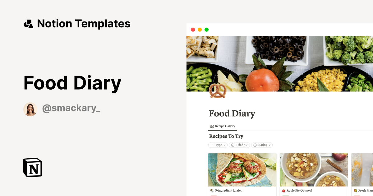 Food Diary Notion Template