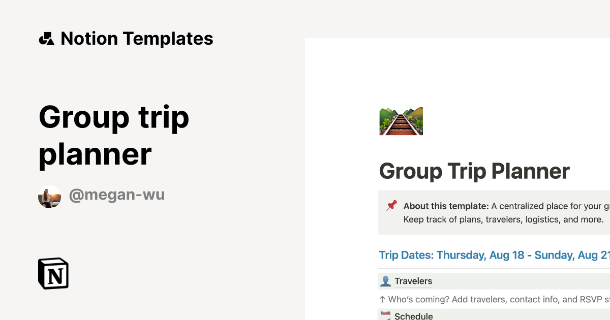 group trip planner website