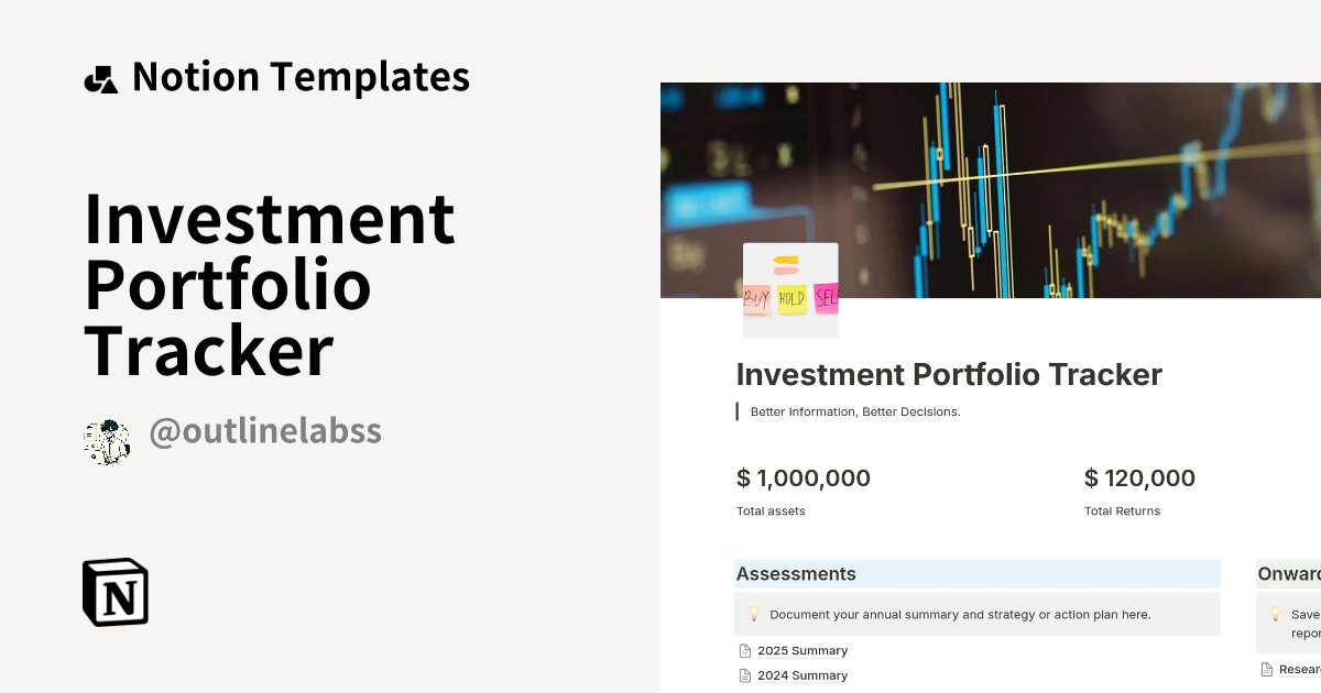Investment Portfolio Tracker by OutlineLabs Notion Template