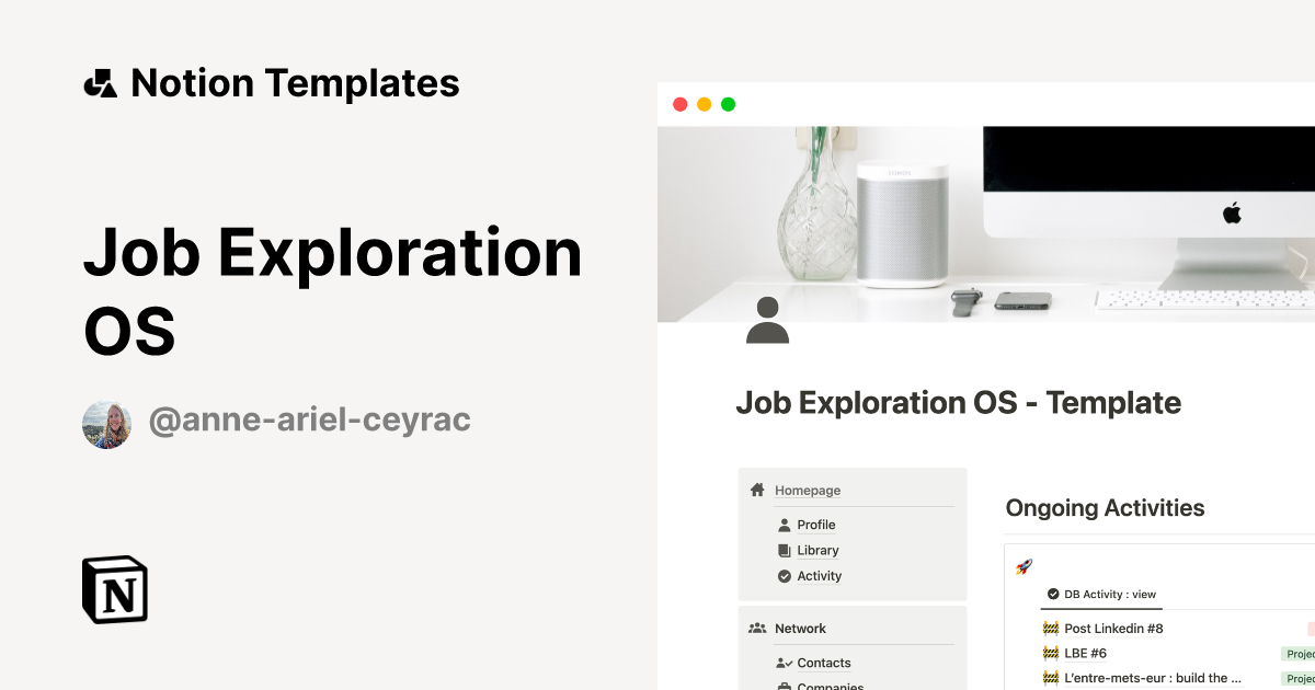 Job Exploration OS Notion Template