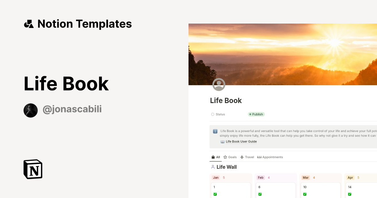 Life Book Template Notion Marketplace