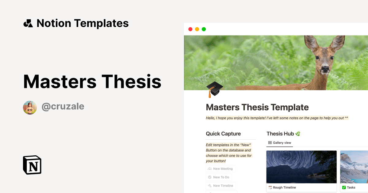master thesis notion template