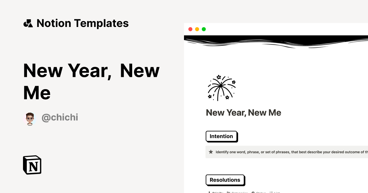 New Year, New Me Notion Template