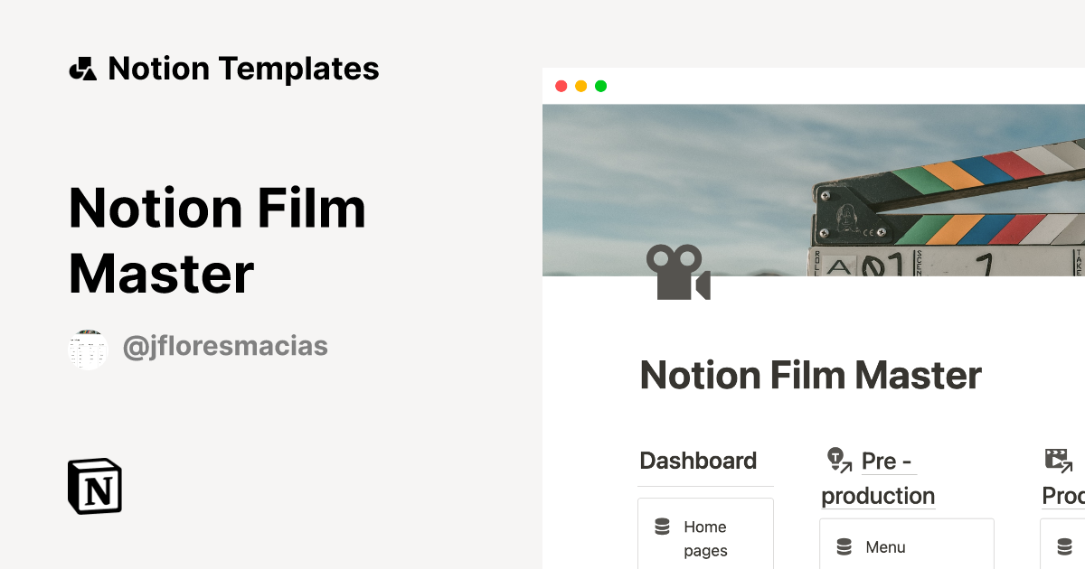 Notion Film Master Notion Template