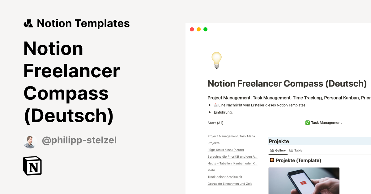 Notion Freelancer Compass (Deutsch) Notion Template
