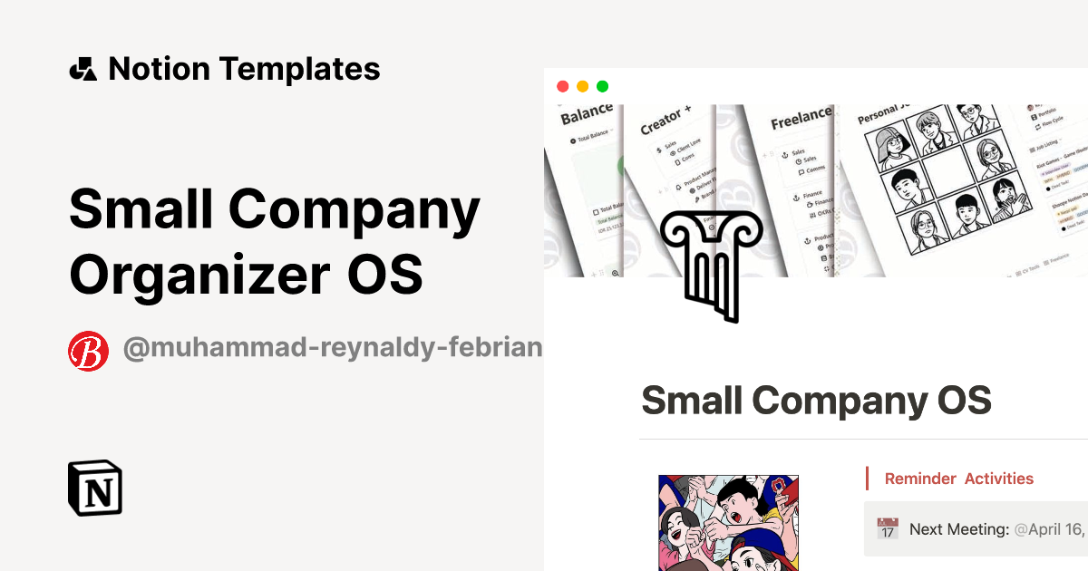 Small Company Organizer OS Notion Template