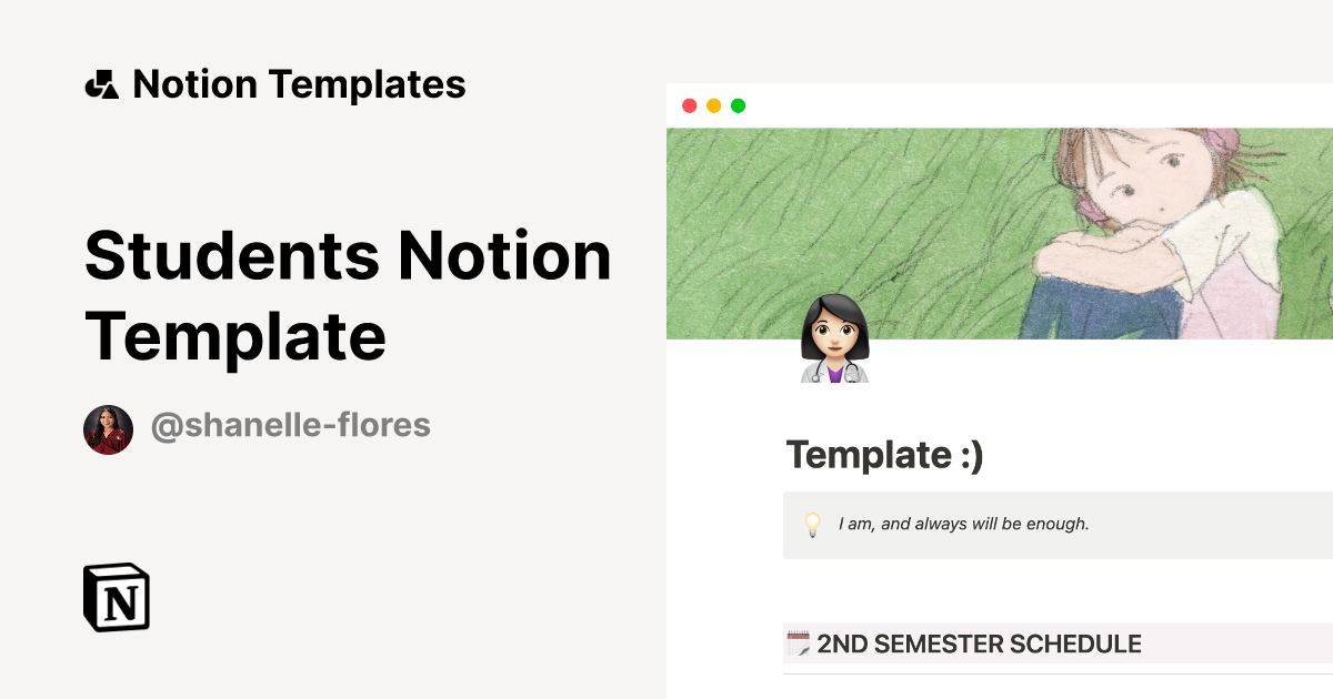 Students Notion Template Template Notion Marketplace