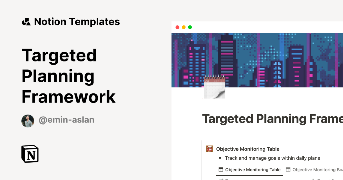 Targeted Planning Framework Notion Template