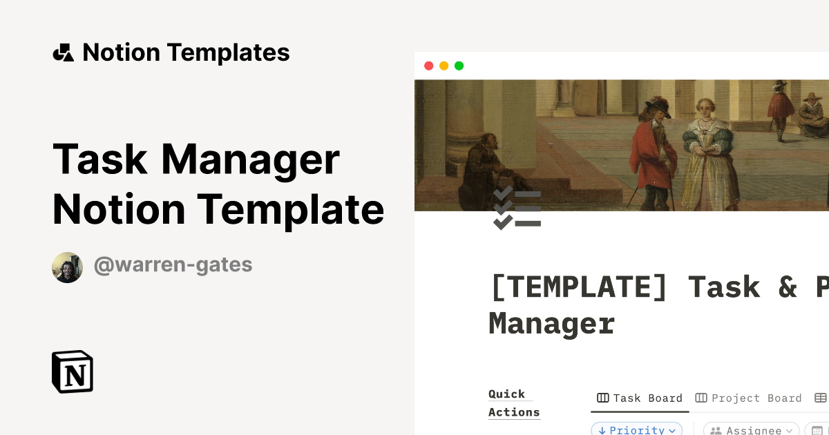Task Manager Notion Template