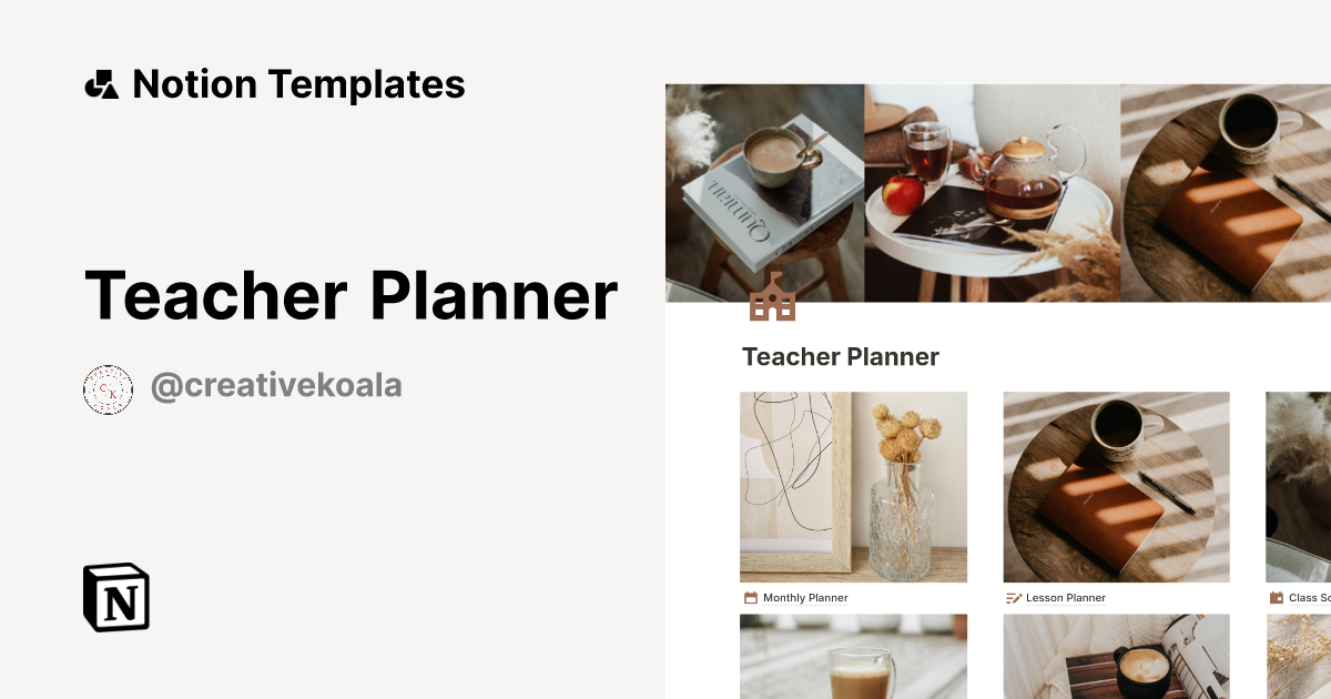 Teacher Planner Notion Template