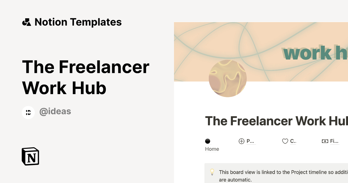 The Freelancer Work Hub by IDeas Notion Template