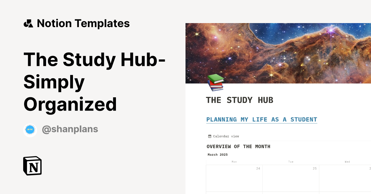 The Study Hub Notion Template