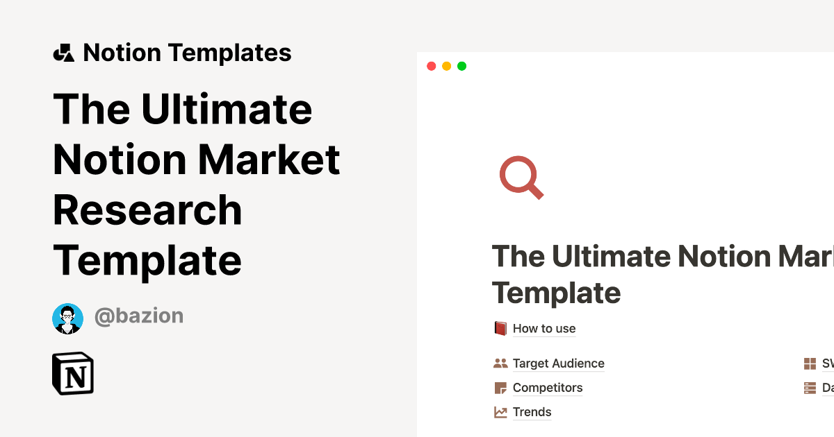 market research notion template