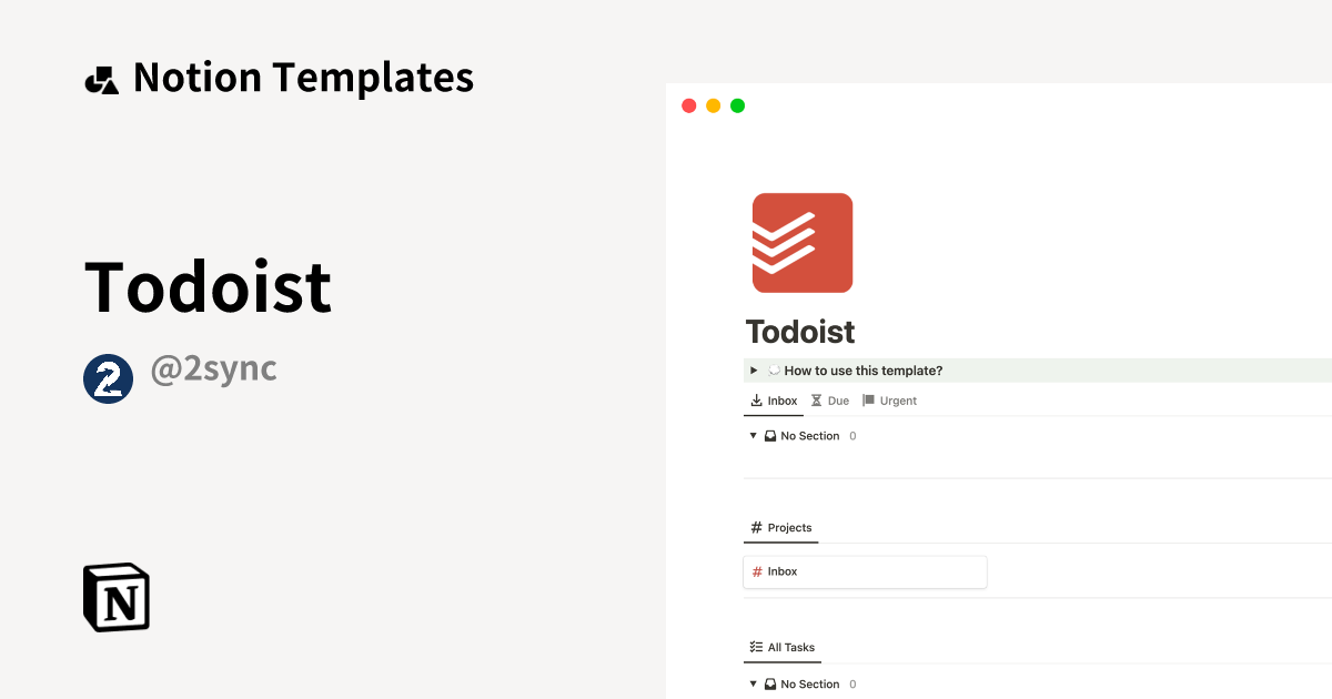 Todoist Notion Template