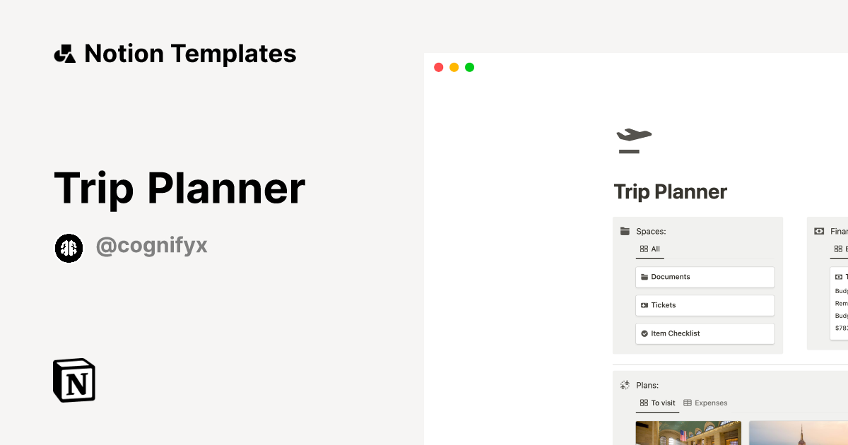 Trip Planner Notion Template