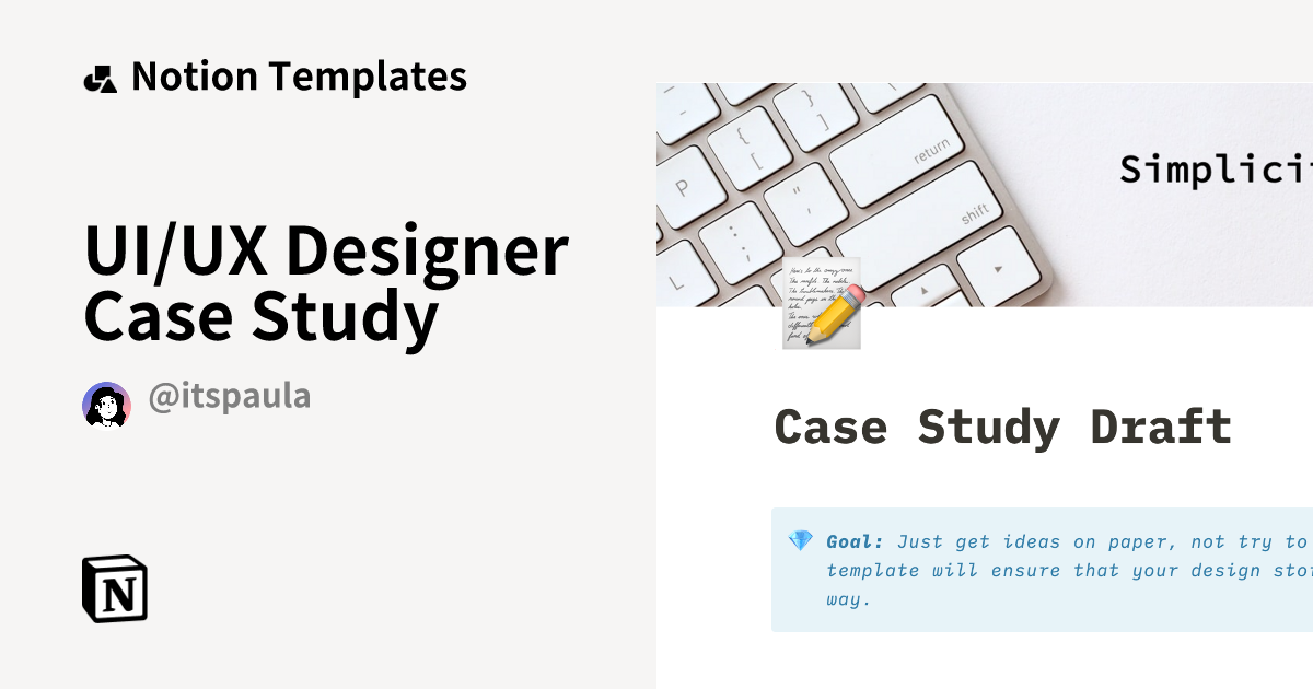 notion ux case study template