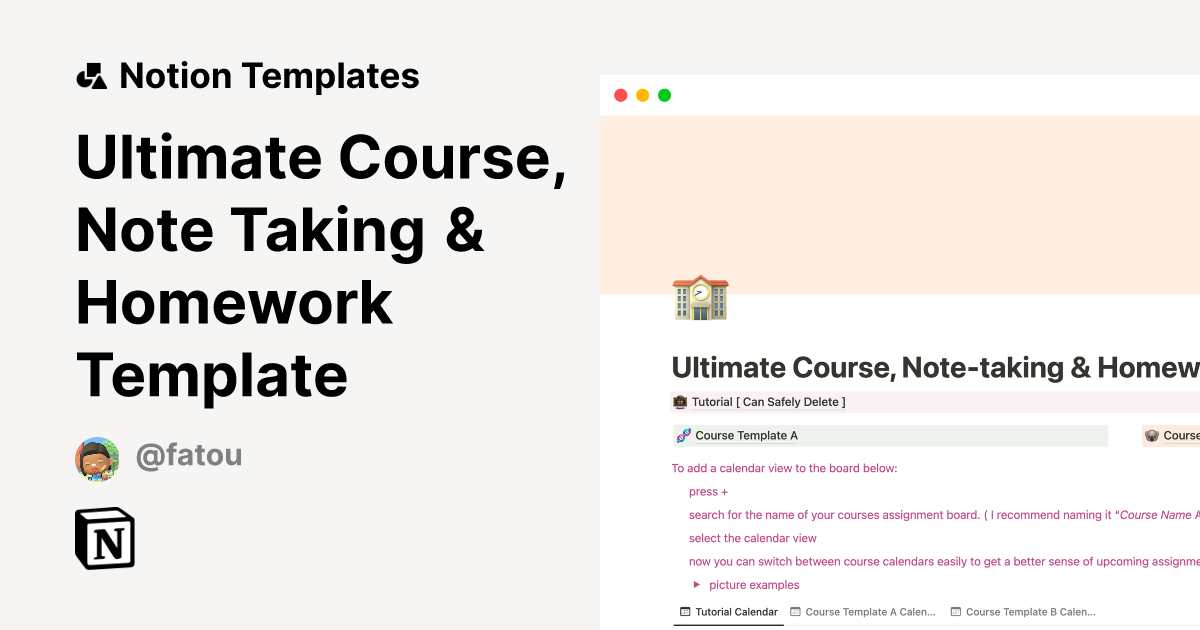 notion homework templates