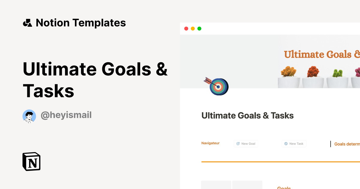 Ultimate Goals & Tasks Notion Template