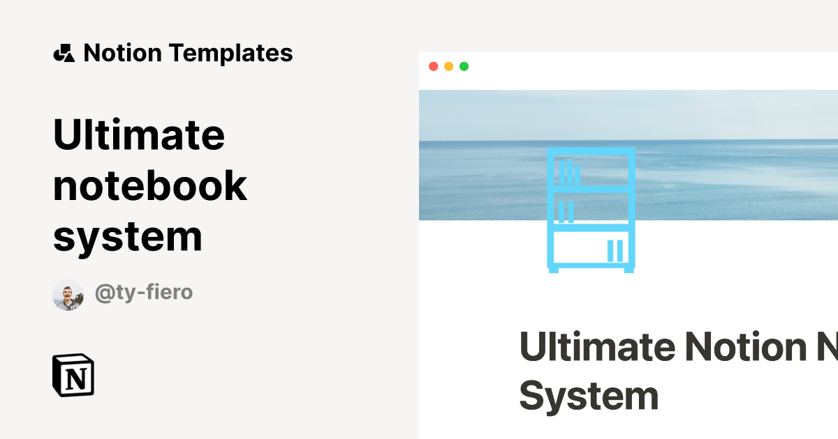 Ultimate notebook system Notion Template