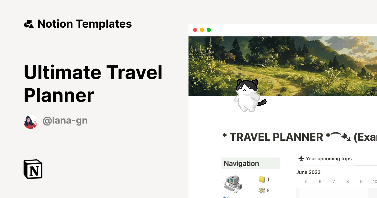 Ultimate Travel Planner Notion Template