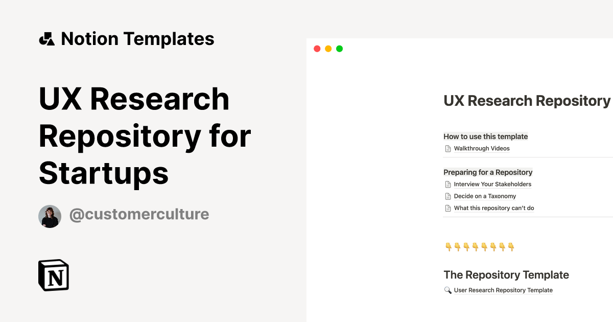 ux research repository notion