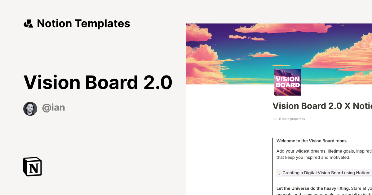 Top 10 Paid Vision Board Templates in Notion