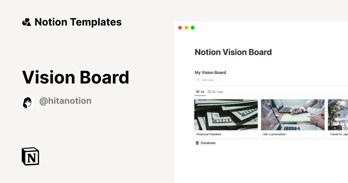 Top 10 Paid Vision Board Templates in Notion