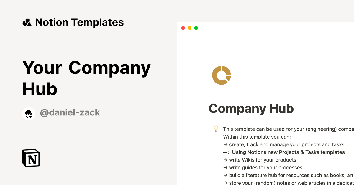 Your Company Hub Notion Template