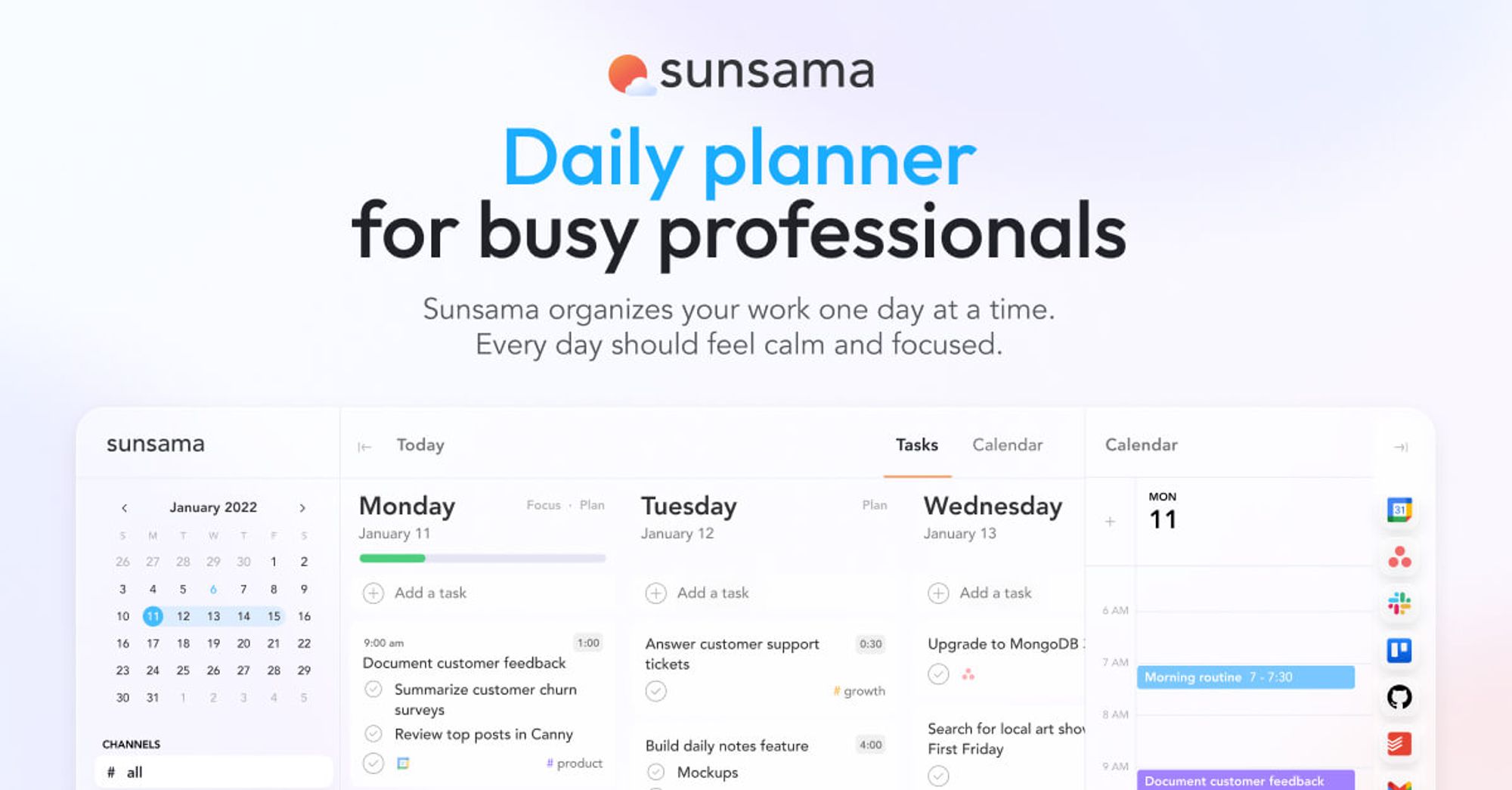 Sunsama - The daily planner for busy professionals