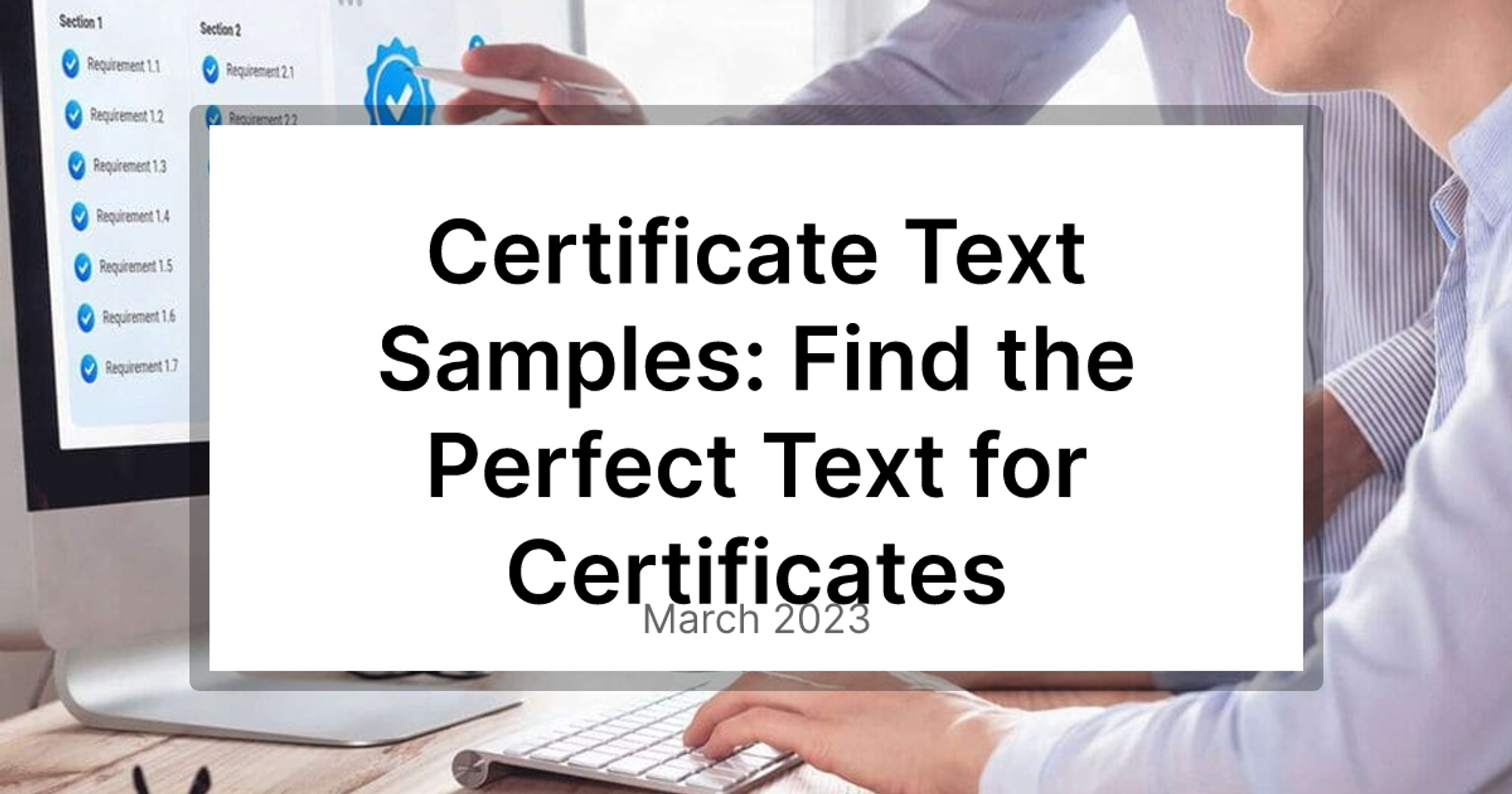 Certificate Text Samples: Find the Perfect Text for Certificates