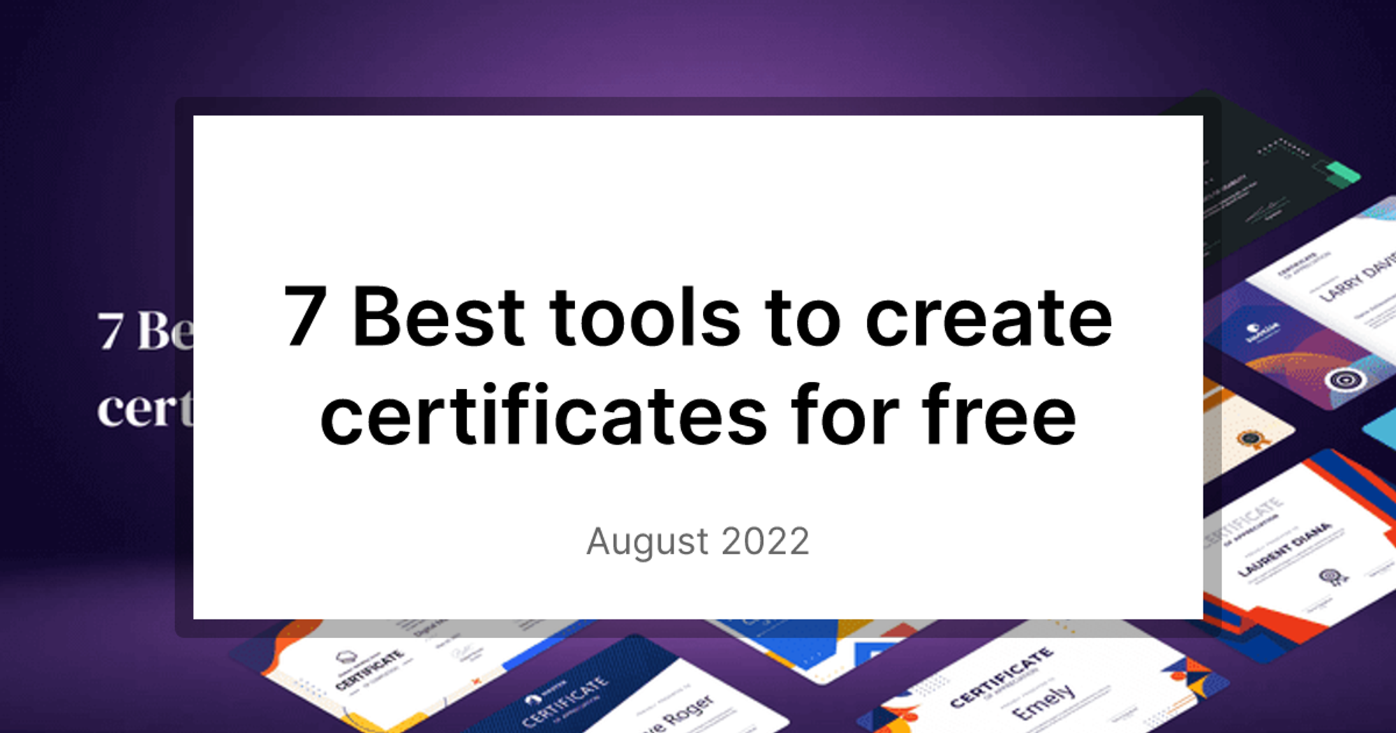7 Best tools to create certificates for free