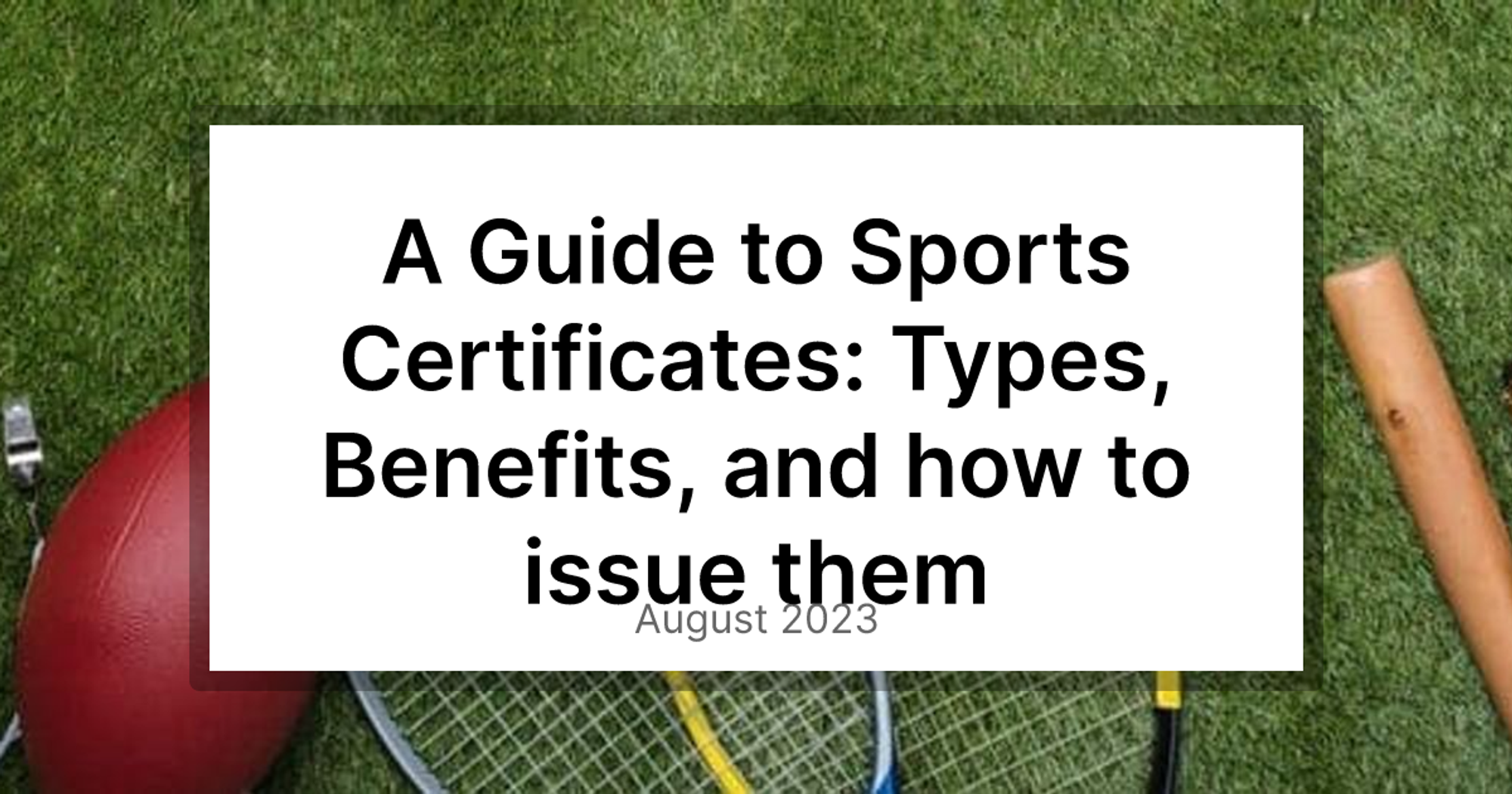 A Guide to Sports Certificates: Types, Benefits, and how to issue them