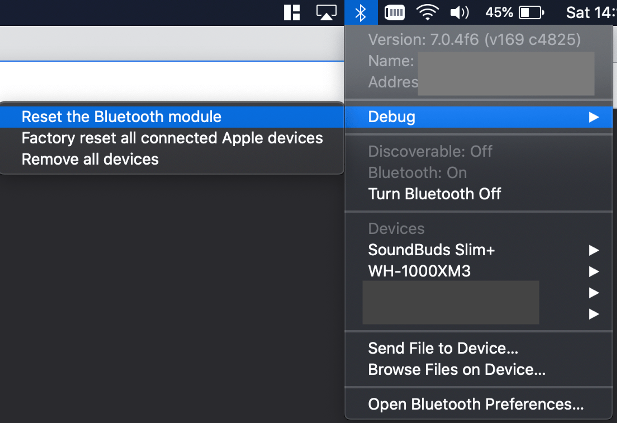 Resetting my Mac's Bluetooth module