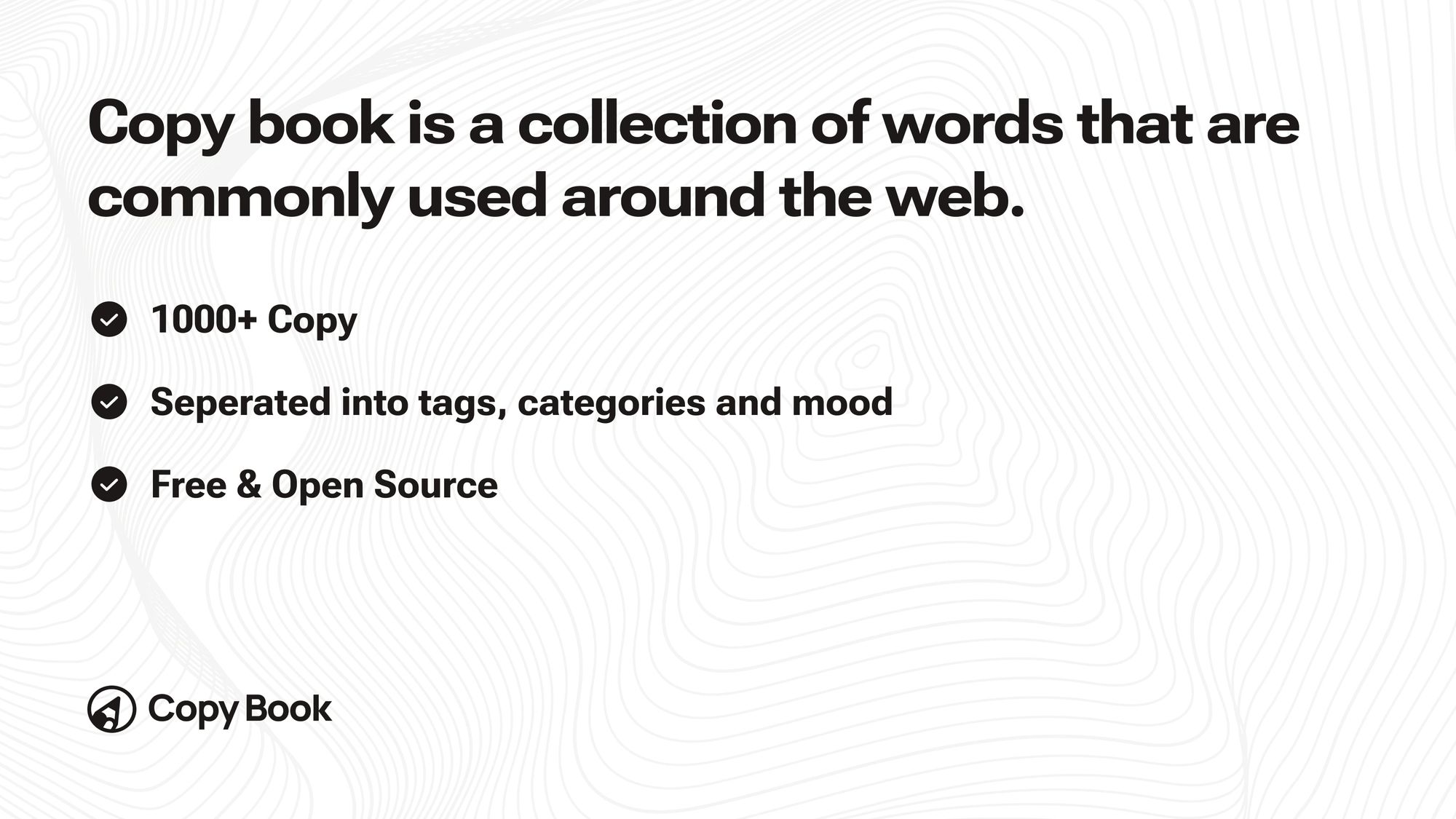 Collection of texts that are commonly used around the web. | Copy Book