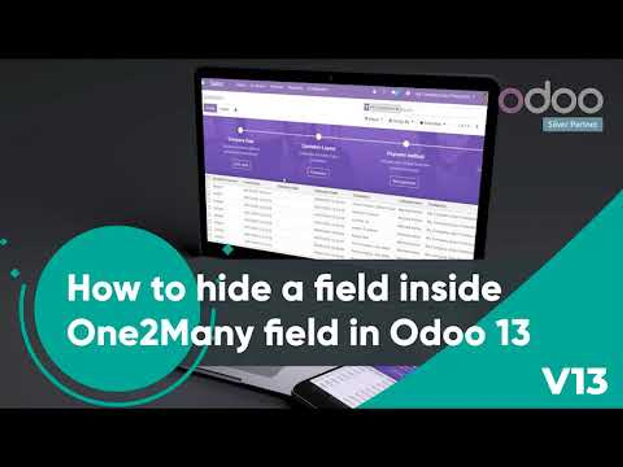 How to hide a new or existing field inside a One2Many fields in Odoo 13?