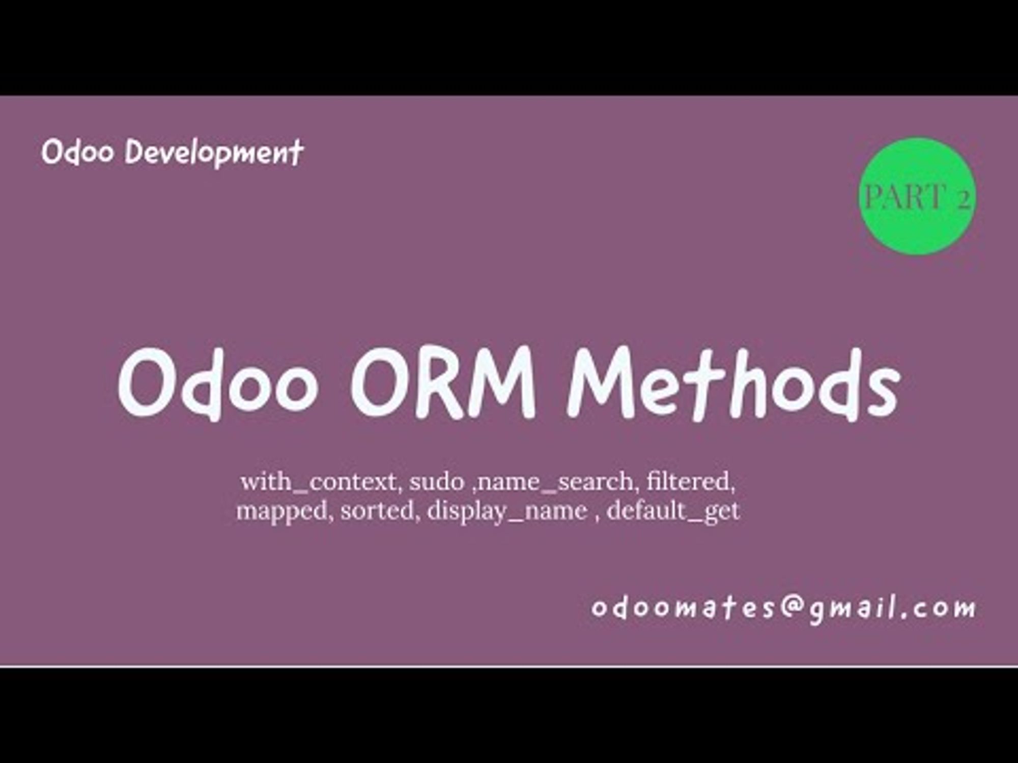 Odoo ORM Methods - Part 2