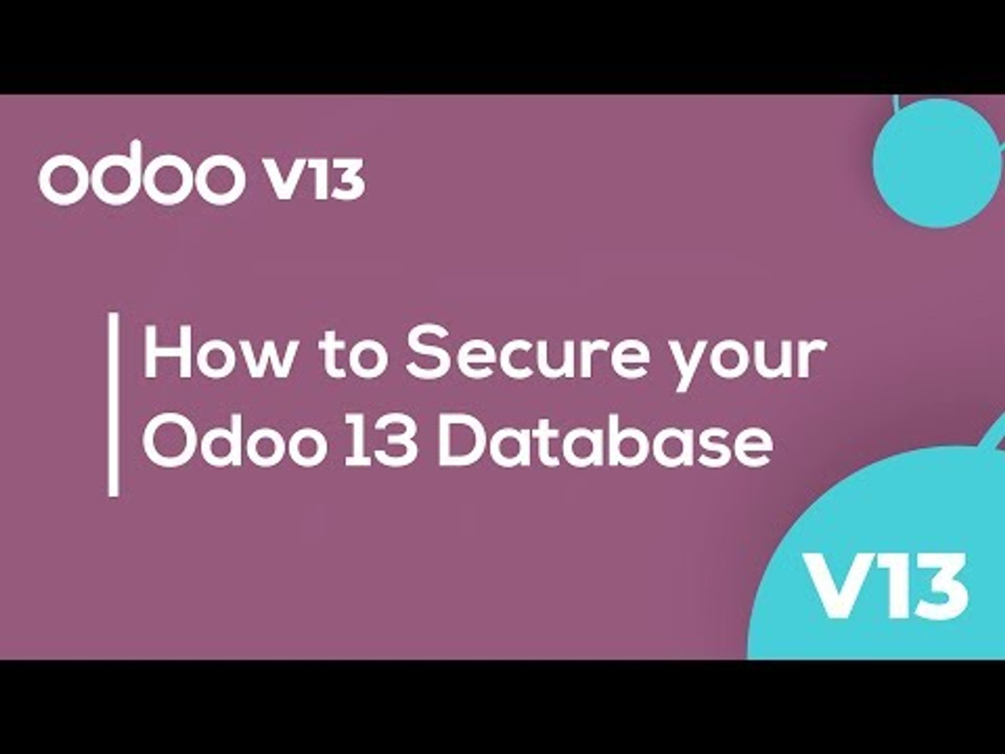 How to secure your Odoo 13 database?