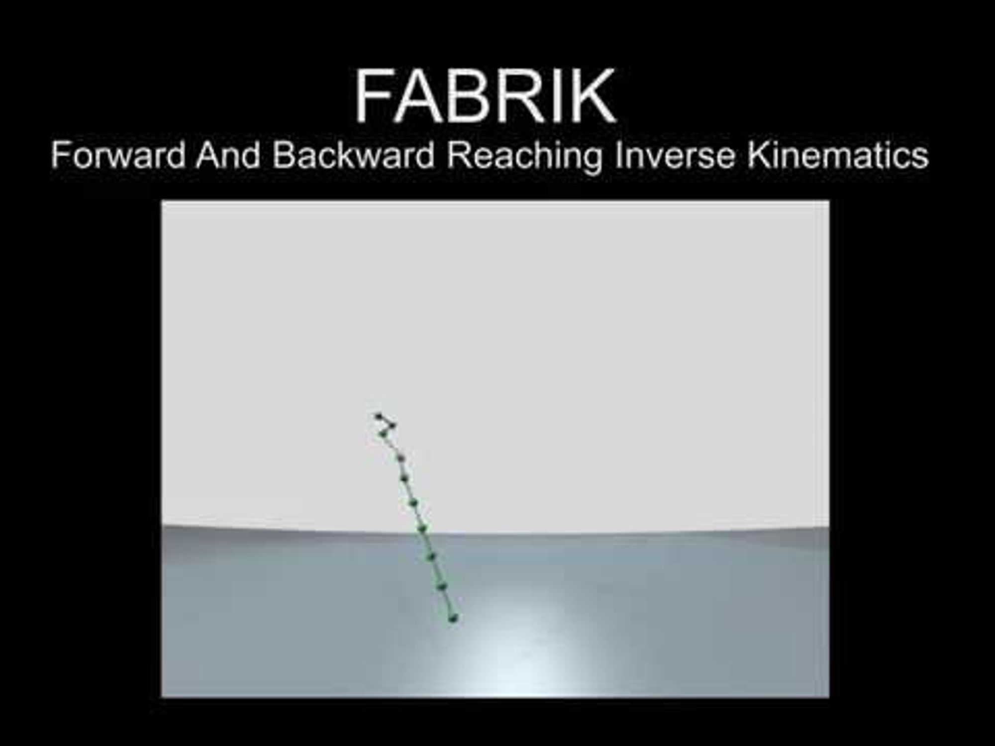 Forward And Backward Reaching Inverse Kinematics (FABRIK)