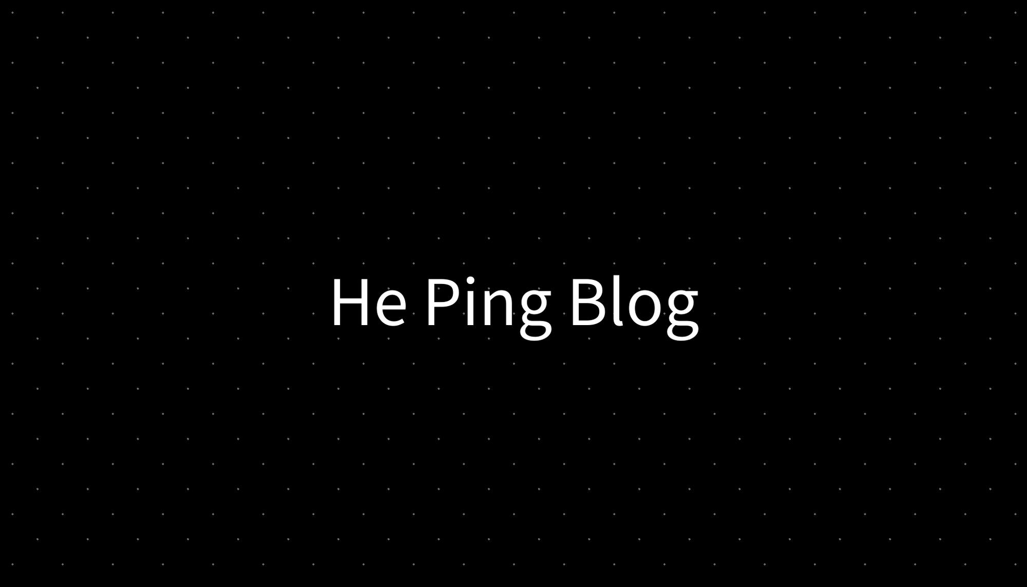 He Ping Blog
