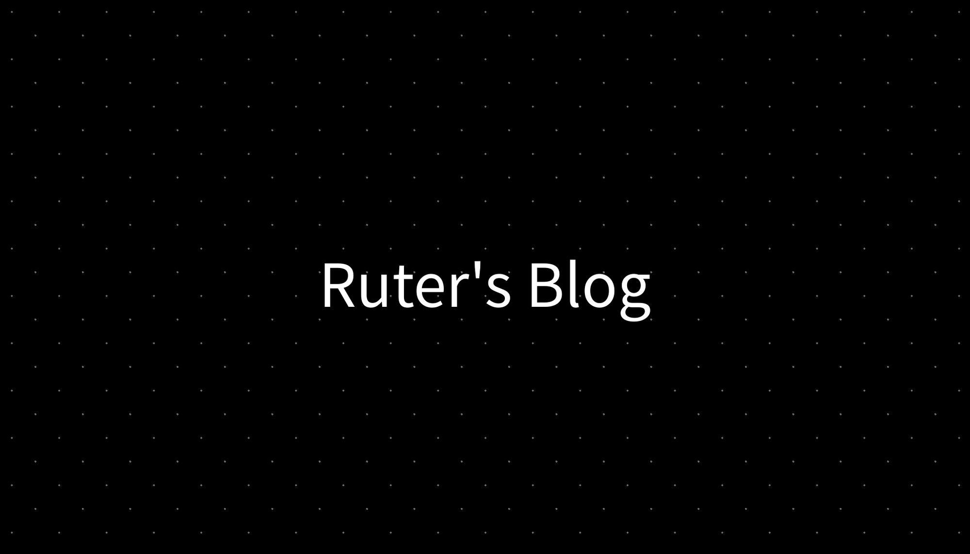 Ruter's Blog
