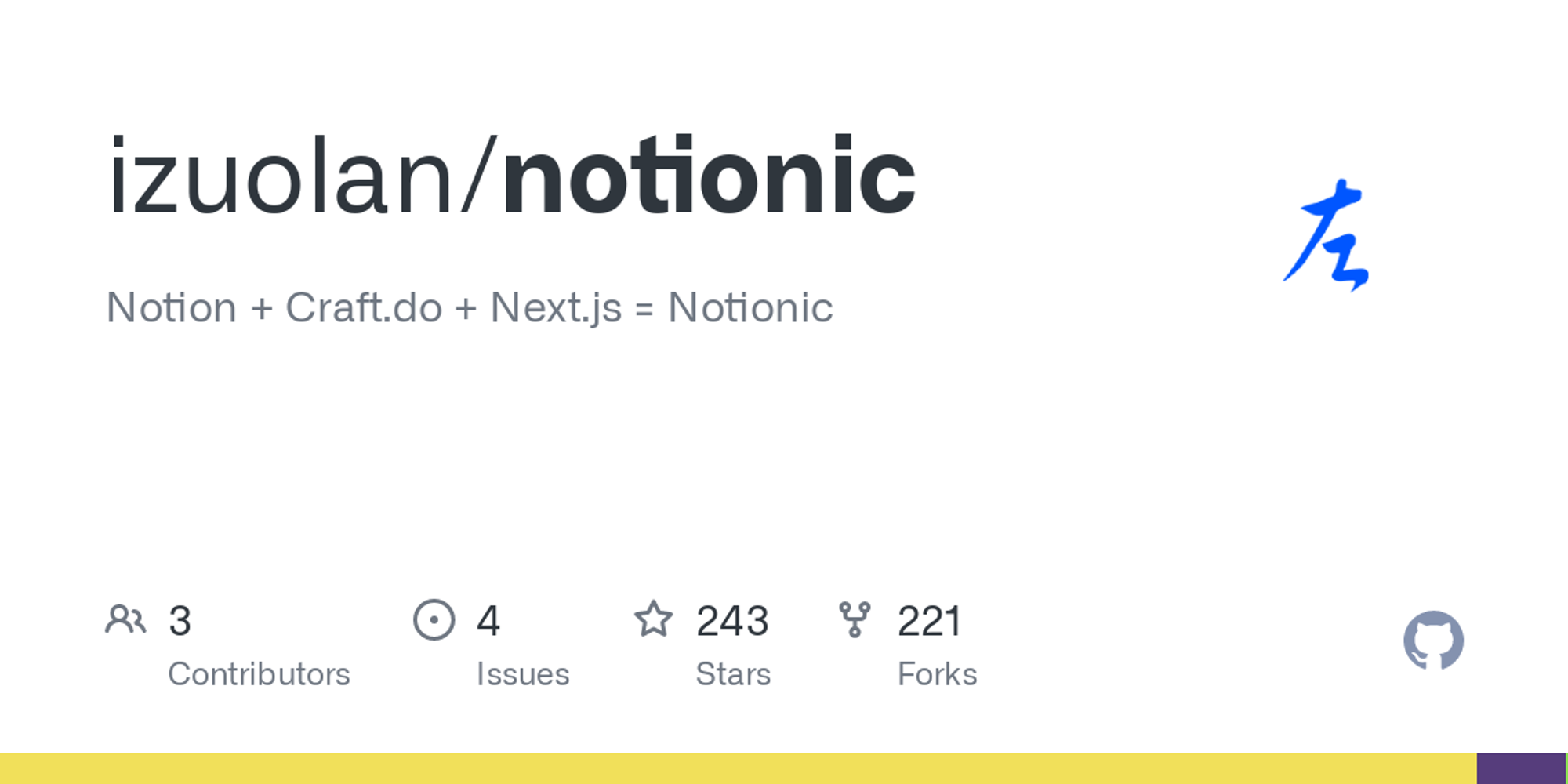GitHub - izuolan/notionic: Notion + Craft.do + Next.js = Notionic