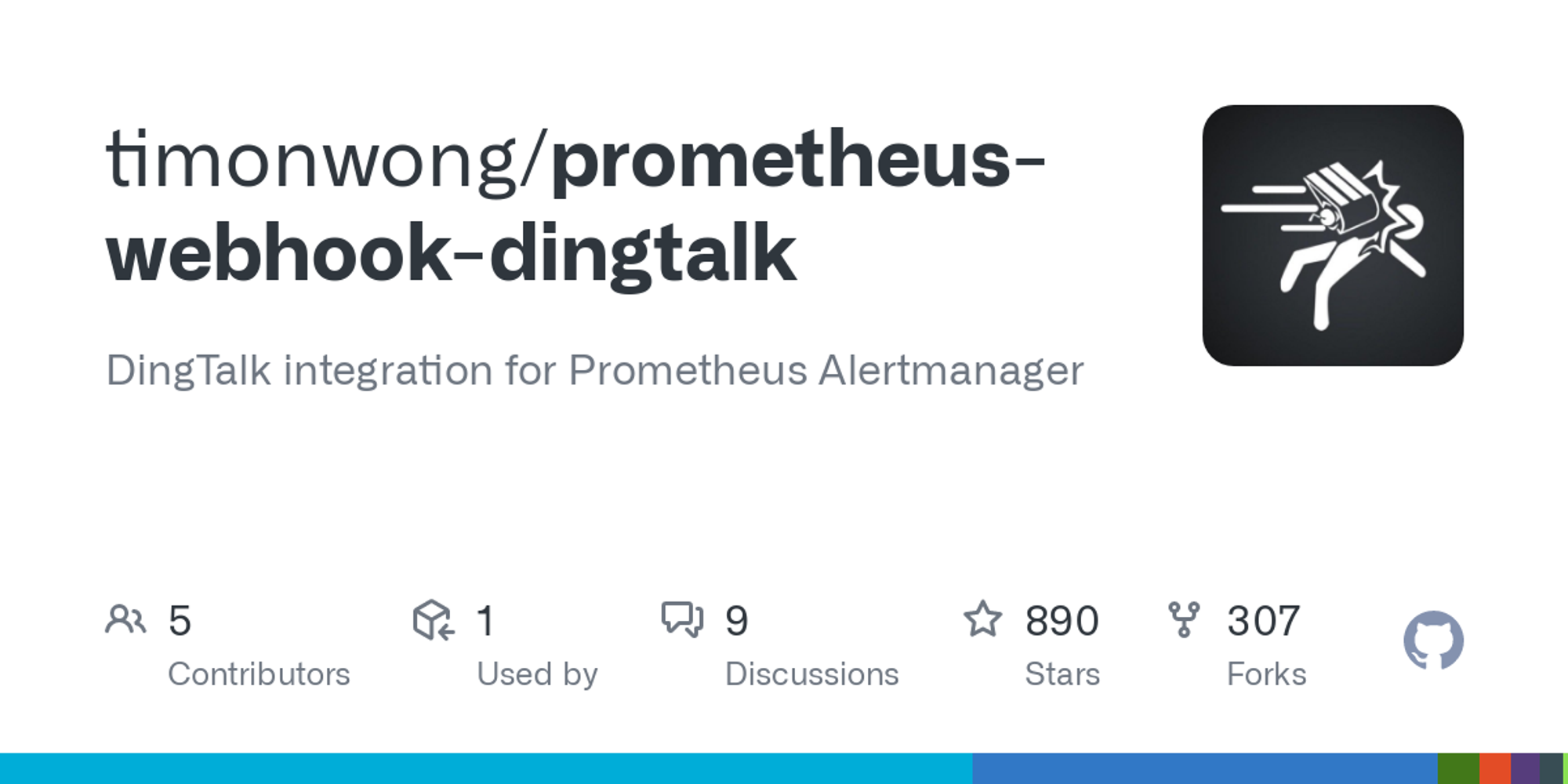GitHub - timonwong/prometheus-webhook-dingtalk: DingTalk integration for Prometheus Alertmanager