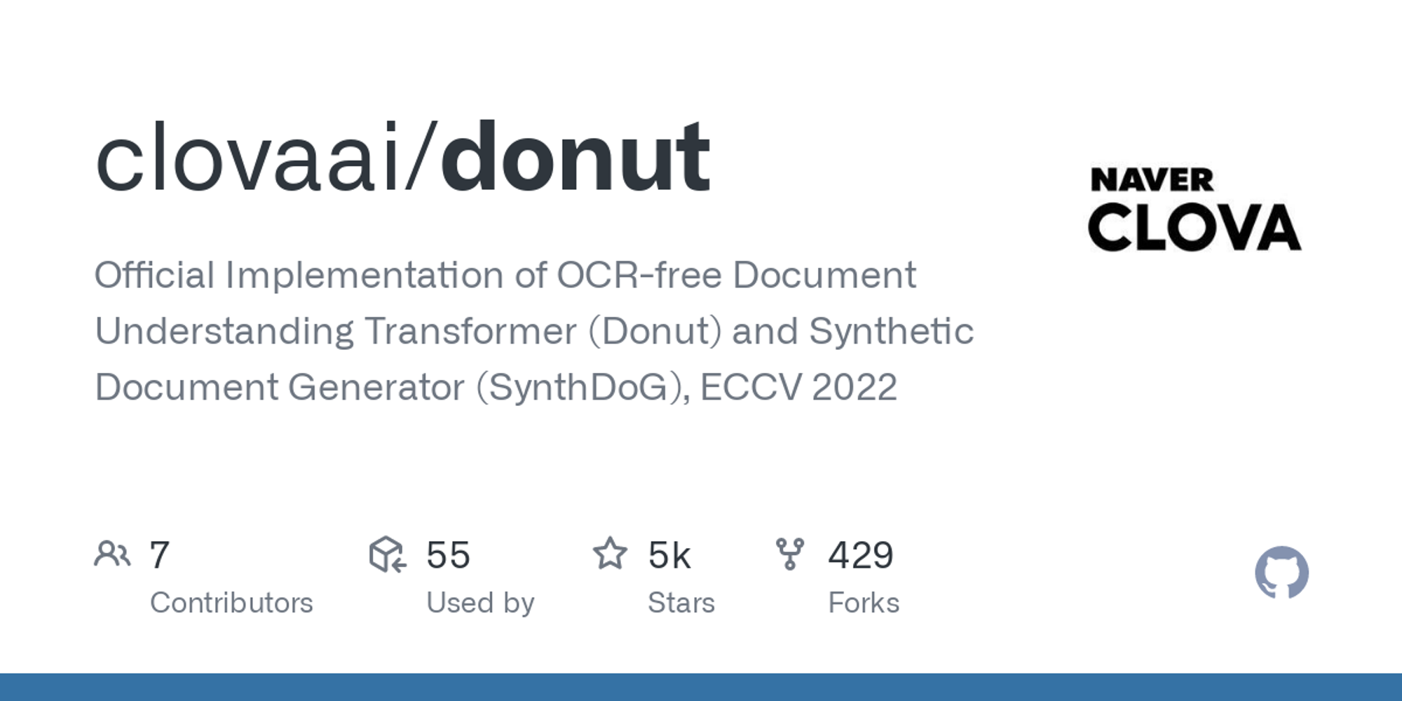 GitHub - clovaai/donut: Official Implementation of OCR-free Document Understanding Transformer (Donut) and Synthetic Document Generator (SynthDoG), ECCV 2022
