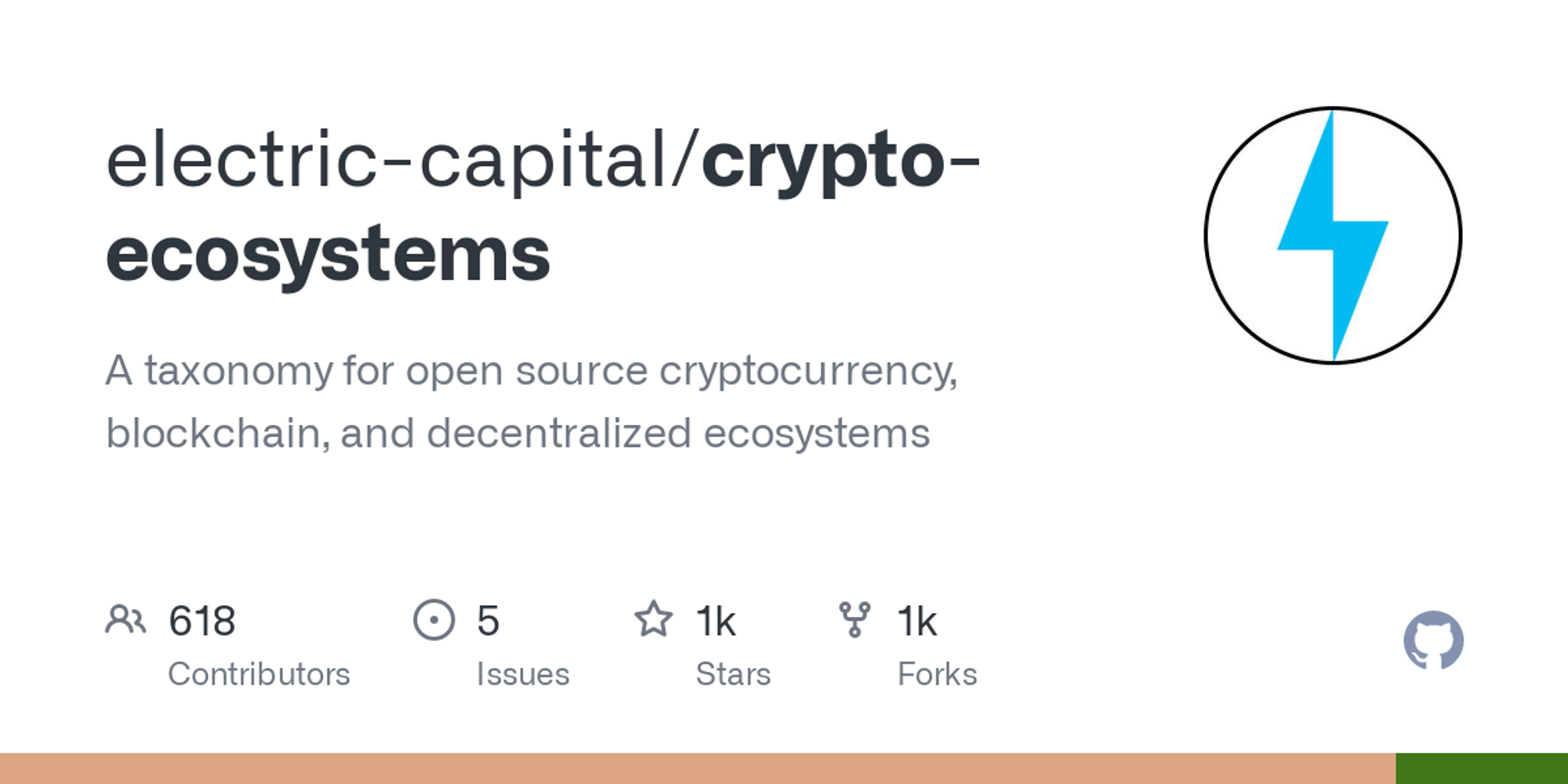 GitHub - electric-capital/crypto-ecosystems: A taxonomy for open source cryptocurrency, blockchain, and decentralized ecosystems