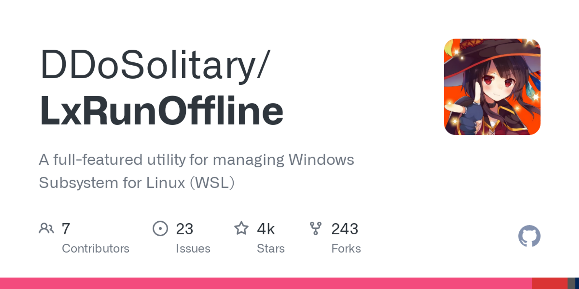 GitHub - DDoSolitary/LxRunOffline: A full-featured utility for managing Windows Subsystem for Linux (WSL)